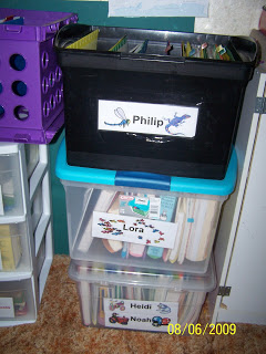 workbox+names Large Family Workbox System for Homeschool
