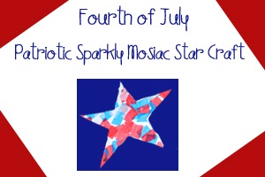 Fourth of July Sparkly Mosiac Star Craft