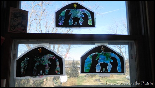 Nativity Scene Sun Catcher Craft