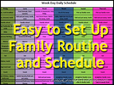 Easy Schedule Set Up