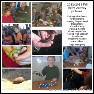 2012-2013 Homeschool Extra Activities pictures for unschooling records 