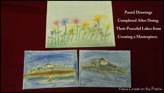 Pastel Drawings Completed After Doing Their Peaceful Laskes from creating a Masterpiece