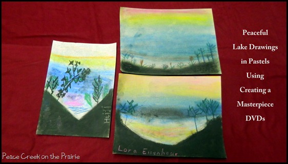 Peaceful Lake Drawings in Pastels Using Creating a Masterpiece DVDs