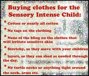 Buying Clothes for the Sensory Intense Child