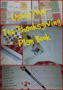 How to Use and Decorate your The Thanksgiving Plan Book, A Simple Plan for a Thanksgiving of Gratitude. 