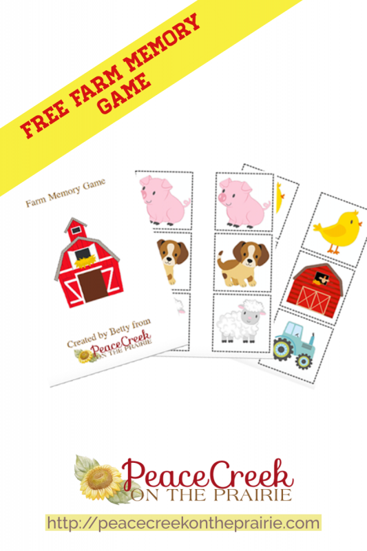 This Farm Memory Game is Free for a limited time. There are 15 matches and all sorts of fun waiting for that preschool child in your life. This Farm Memory Game is Free for a limited time. There are 15 matches and all sorts of fun waiting for that preschool child in your life.